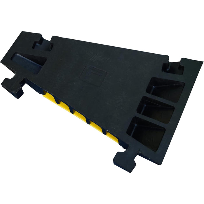Atlas® 22.5 Degree Left Turn For (CP9988) 5 Channel Cable Protector - Yellow / Black