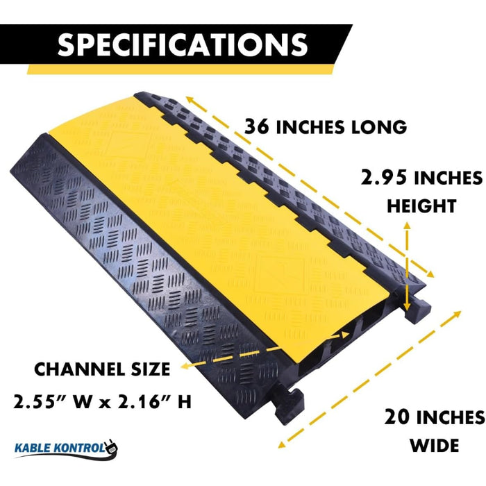 ATLAS® Heavy Duty Cable Protector Ramp - 3 Channels