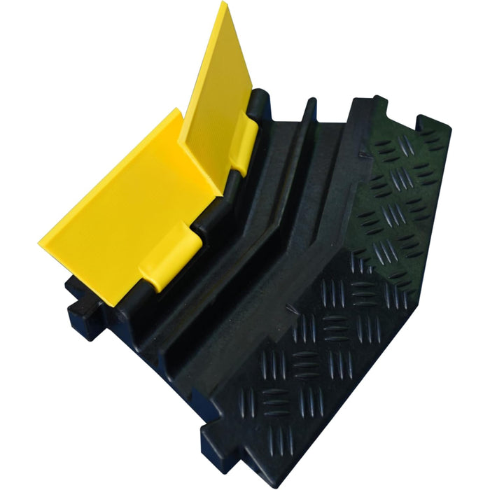 Atlas® 45 Degree Right Turn For CP9987 - 2 Channel Cable Protector - Yellow / Black