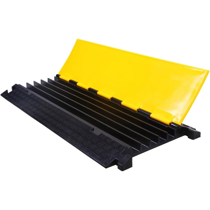 ATLAS Cable Protector Ramp - 5 Channels - Yellow / Black — CableCovers.com