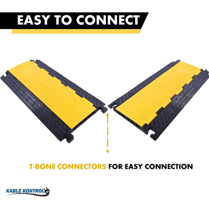 ATLAS Cable Protector Ramp - 5 Channels - Yellow / Black