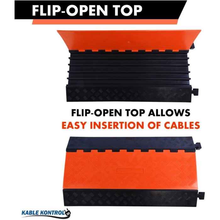 ATLAS® Extra Heavy Duty Cable Protector - 5 Channels