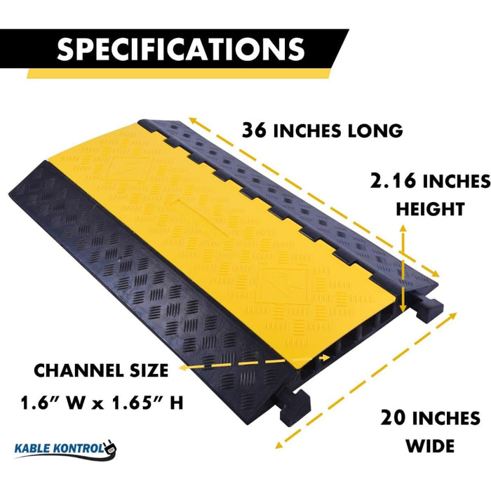 ATLAS® Heavy Duty Cable Protector Ramp - 5 Channels
