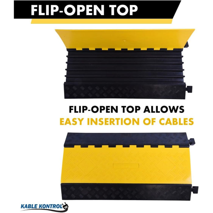 Atlas Pipe Protector Ramp ATLAS® Heavy Duty Cable Protector Ramp - 5 Channels — CableCovers.com