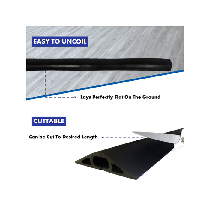 Atlas® Rubber Duct Floor Cord Cover