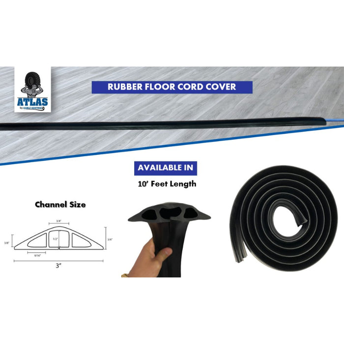 Atlas® Rubber Duct Floor Cord Cover