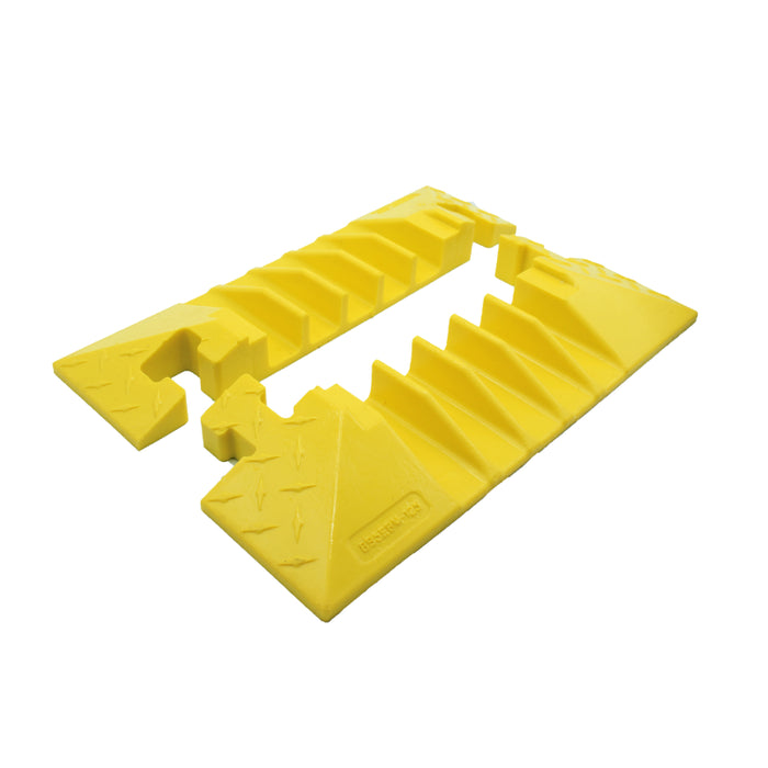 Bumble Bee® End Boots with T-Connector for (BB5-125-T-B/Y) 5 Channel Cable Protector - Yellow