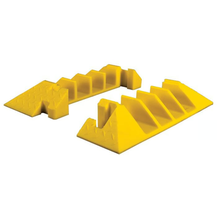 Bumble Bee® End Caps with T-Connectors for (BB4-300GM-B/Y) 4 Channel Cable Protector - Yellow
