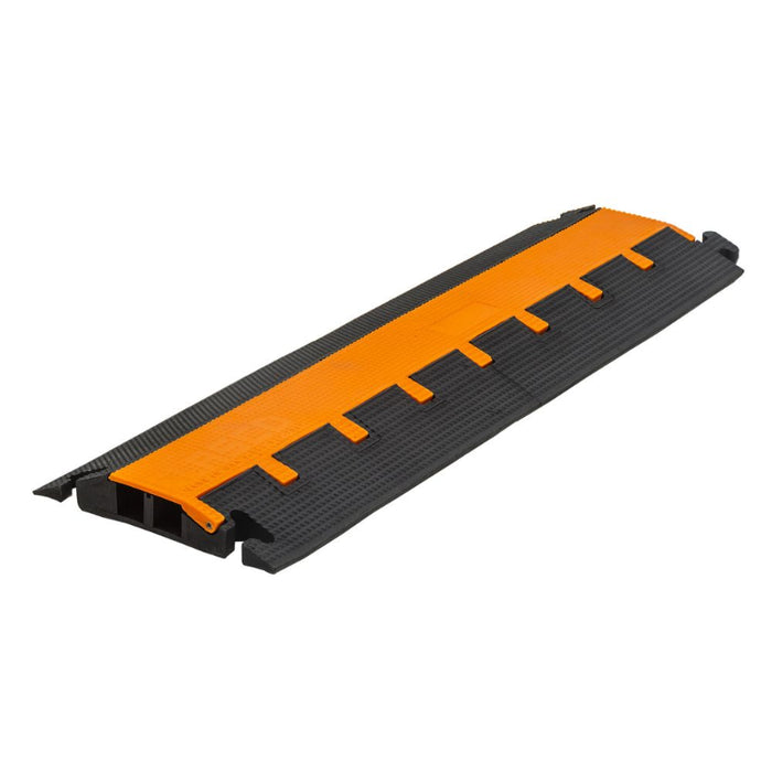 Elasco® LiteGuard Cable Protector Ramp - 2 Channels - Black / Orange