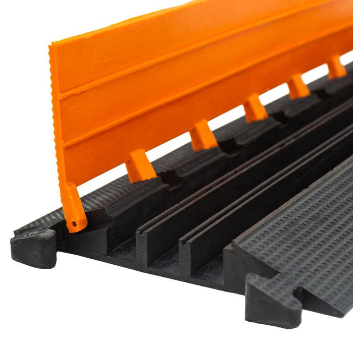 Elasco® LiteGuard Cable Protector Ramp - 3 Channels - Black / Orange
