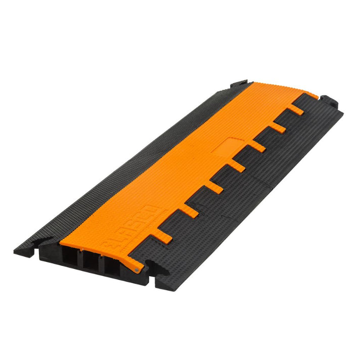 Elasco® LiteGuard Cable Protector Ramp - 3 Channels - Black / Orange