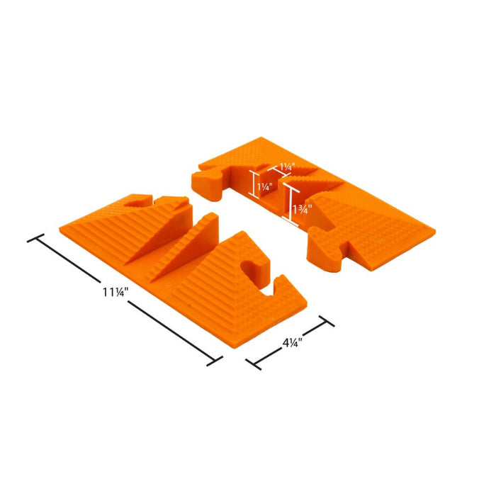 Elasco® LiteGuard End Caps - 2 Channels - Orange