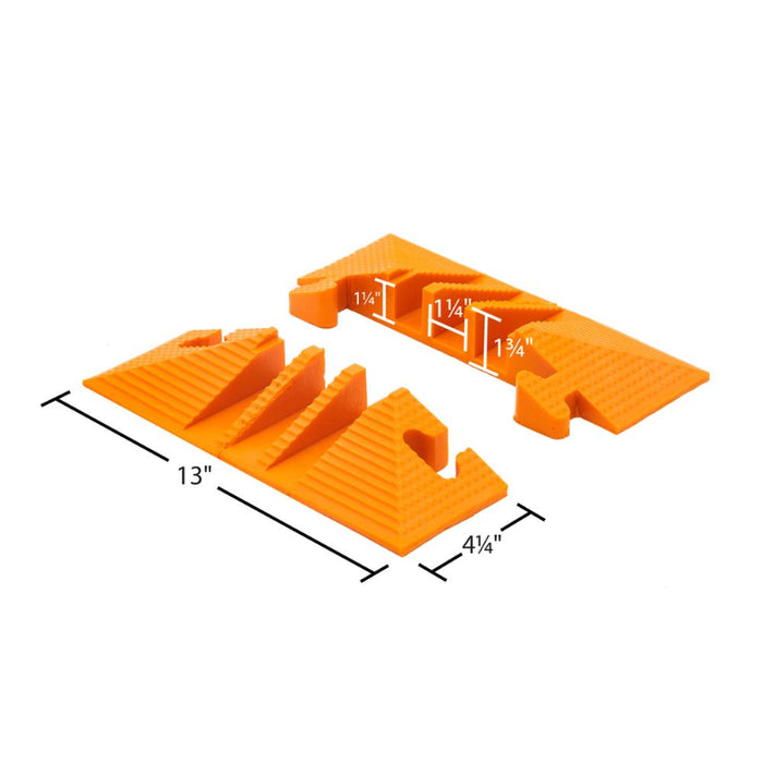 Elasco® LiteGuard End Caps - 3 Channels - Orange
