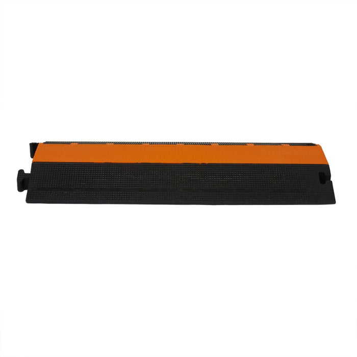 Elasco® MightyGuard Cable Protector Ramp - 2 Channel - Black / Orange