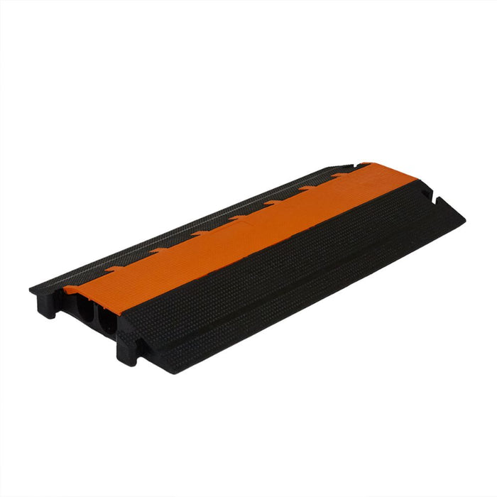 Elasco® MightyGuard Cable Protector Ramp - 2 Channel - Black / Orange