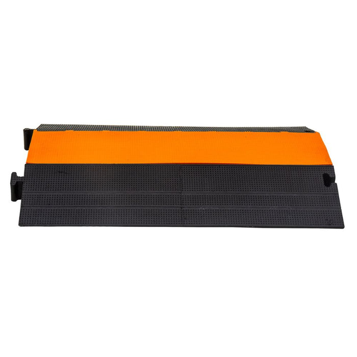 Elasco® MightyGuard Cable Protector Ramp - 2 Channels - Black / Orange