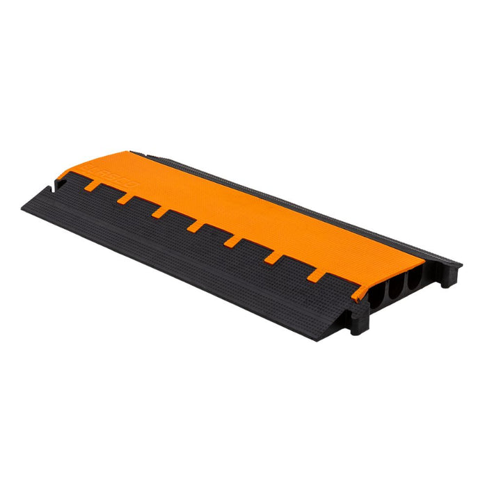 Elasco® MightyGuard Cable Protector Ramp - 3 Channel - 2" - Black / Orange