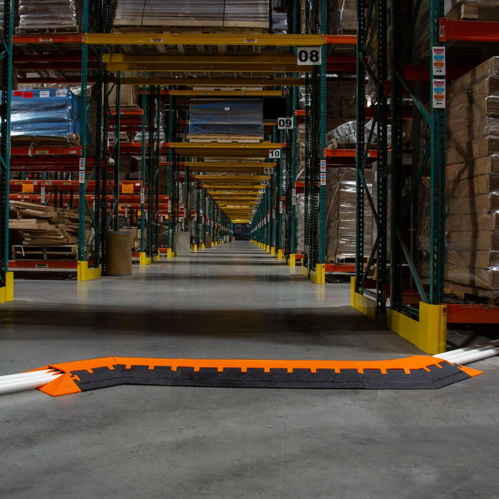 Elasco® MightyGuard Cable Protector Ramp - 5 Channel - Black / Orange