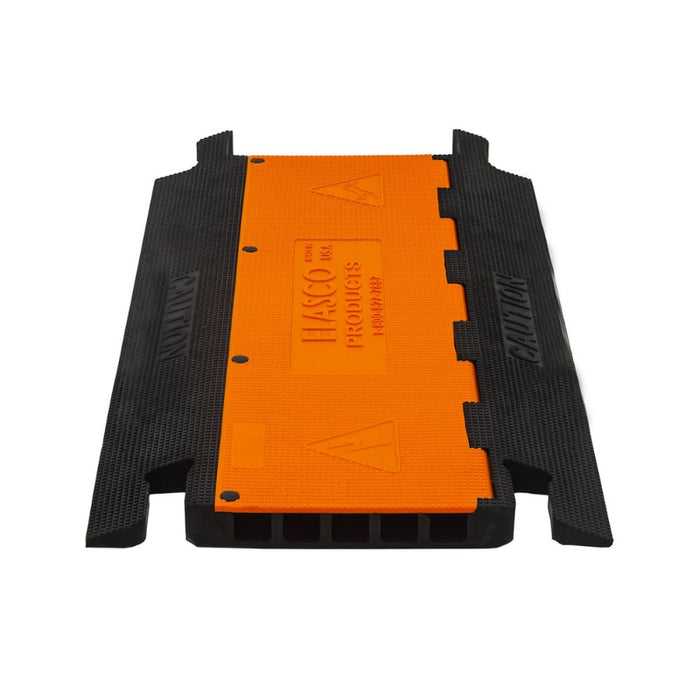 Elasco® UltraGuard Cable Protector Ramp - 5 Channel - Black / Orange