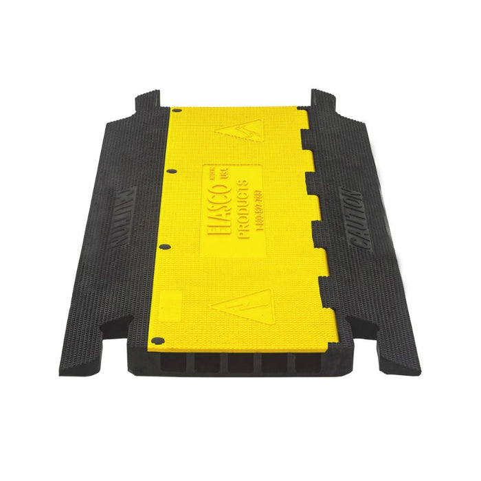 Elasco® UltraGuard Cable Protector Ramp - 5 Channel - Black / Yellow