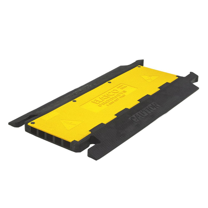 Elasco® UltraGuard Cable Protector Ramp - 5 Channel - Black / Yellow