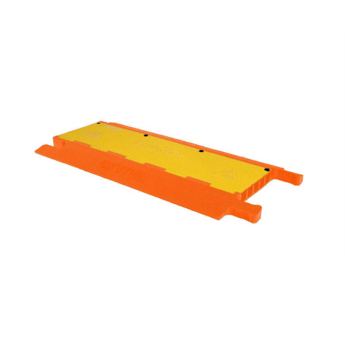 Elasco® UltraGuard Cable Protector Ramp - 5 Channel - Orange / Yellow