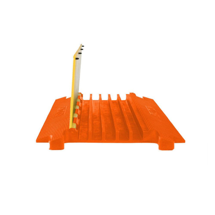 Elasco® UltraGuard Cable Protector Ramp - 5 Channel - Orange / Yellow