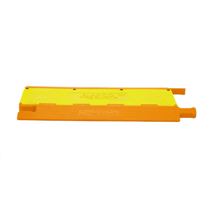Elasco® UltraGuard Cable Protector Ramp - 5 Channel - Orange / Yellow