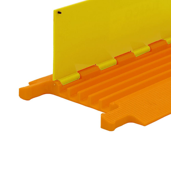 Elasco® UltraGuard Cable Protector Ramp - 5 Channel - Orange / Yellow