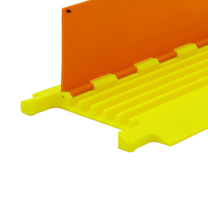 Elasco® UltraGuard Cable Protector Ramp - 5 Channel - Yellow / Orange
