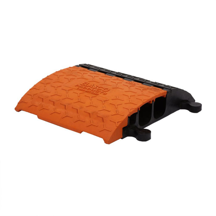 Elasco® XtremeGuard Gullwing Cable Protector Ramp - 3 Channel - Black / Orange