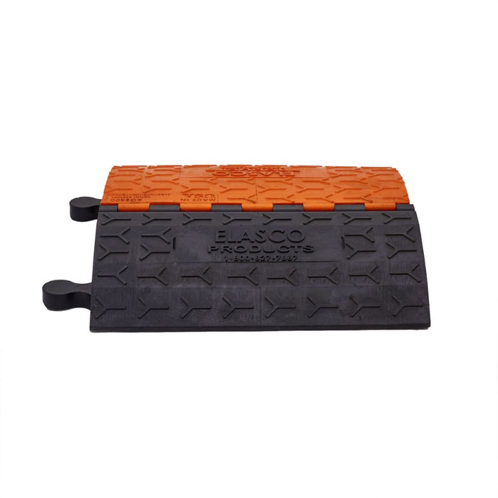 Elasco® XtremeGuard Gullwing Cable Protector Ramp - 3 Channel - Black / Orange