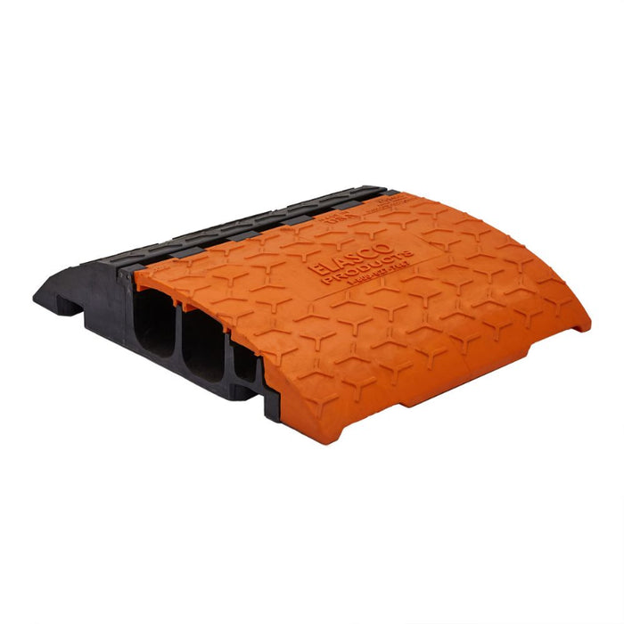 Elasco® XtremeGuard Gullwing Cable Protector Ramp - 3 Channel - Black / Orange