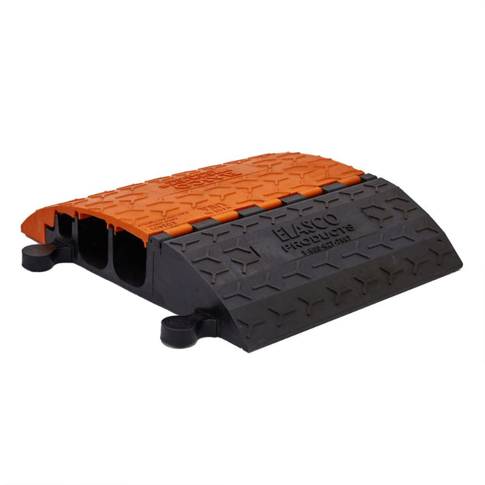 Elasco® XtremeGuard Gullwing Cable Protector Ramp - 3 Channel - Black / Orange