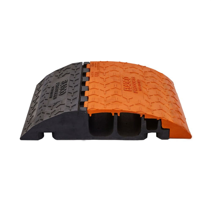 Elasco® XtremeGuard Gullwing Cable Protector Ramp - 3 Channel - Black / Orange