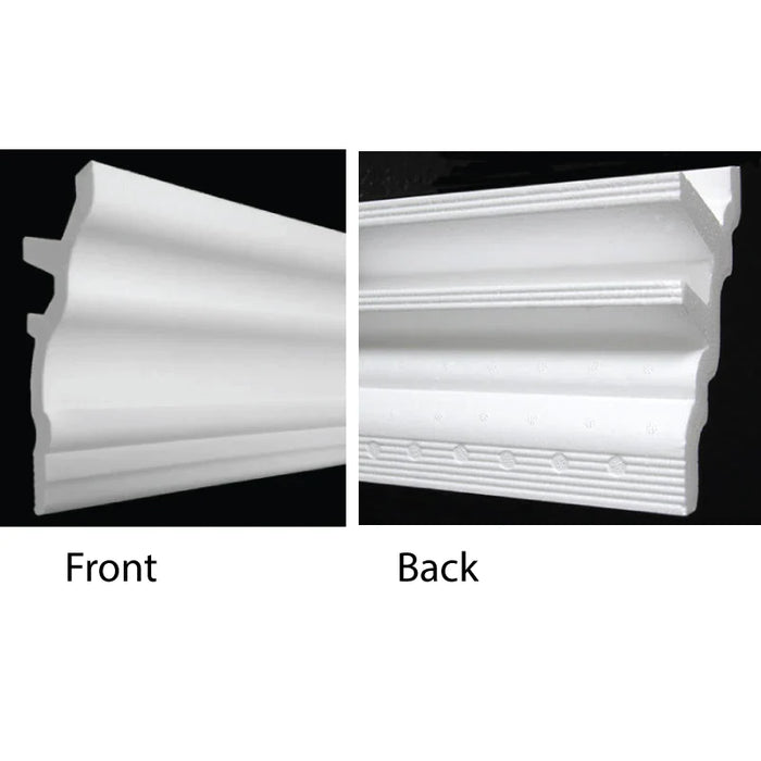 Foam Crown Molding - 5.5" H - 8' Length - Profile 5 - Paintable High Density Styrofoam