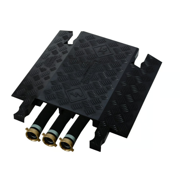 Guard Dog® Drop-Over Cable Protector Ramp - 3 Channels - Black