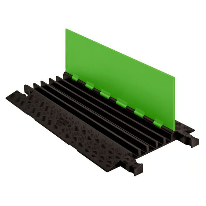 Guard Dog® Cable Protector Ramp - 5 Channels - Hi Viz Green / Black