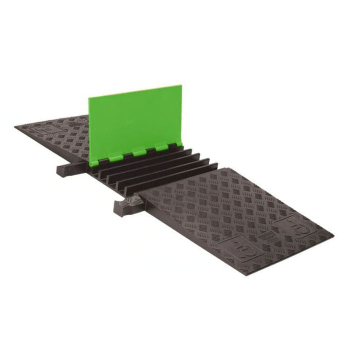 Guard Dog® ADA Compliant Cable Protector Ramp - 5 Channels - Lime Green / Black