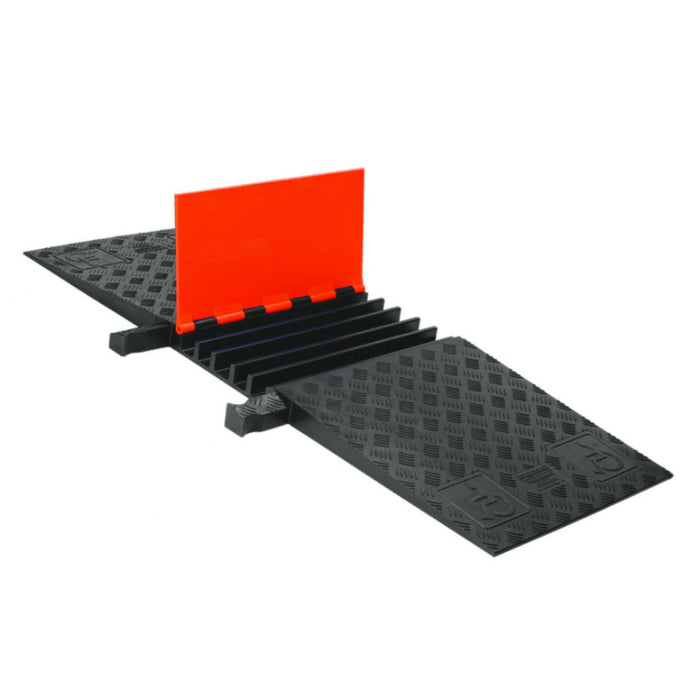 Guard Dog® ADA Compliant Cable Protector Ramp - 5 Channels - Orange / Black