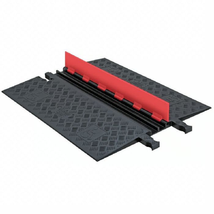 Guard Dog® ADA Compliant Low Profile Cable Protector Ramp - 2 Channels - Orange / Black