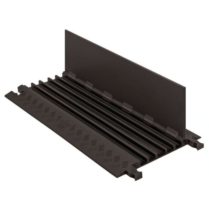 Guard Dog® Low Profile Cable Protector Ramp - 5 Channels - Orange / Black