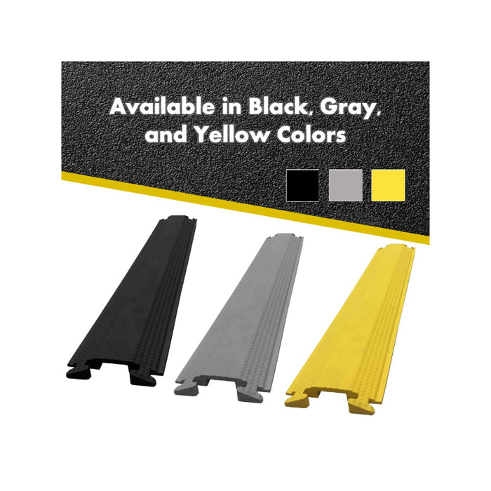 Kable Kontrol® Drop Over Floor Cord Cover 40" Long - 3 Channel - Black
