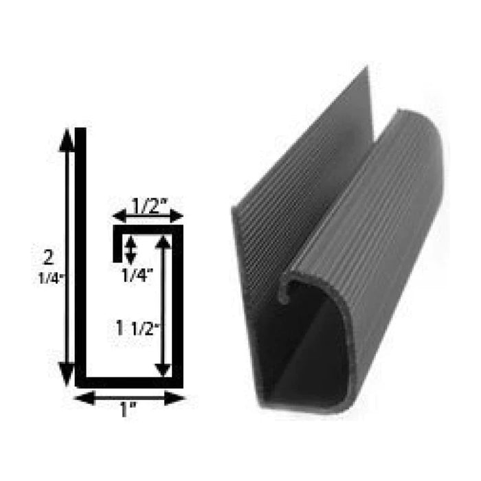 Kable Kontrol® J - Channel Desk / Wall Cable Raceway - 48" Long - Black