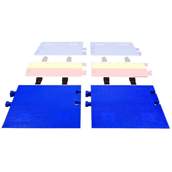Linebacker® ADA Ramp Attachment Pair for 4 & 5 Channel Heavy Duty Cable Protectors - Blue