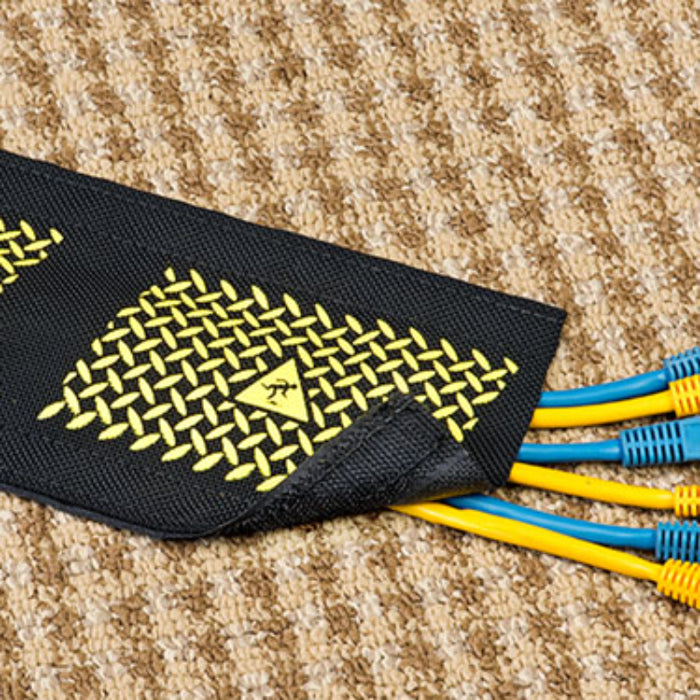 Techflex® Dura Race Carpet Cord Covers - 3" Wide X 25' Long - Black