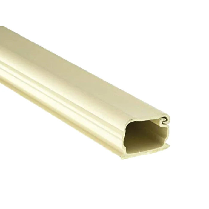 Wire Trak® Hinged Wall Cord Cover Cable Raceway - 1" W x 0.5" H - 6' L - Ivory