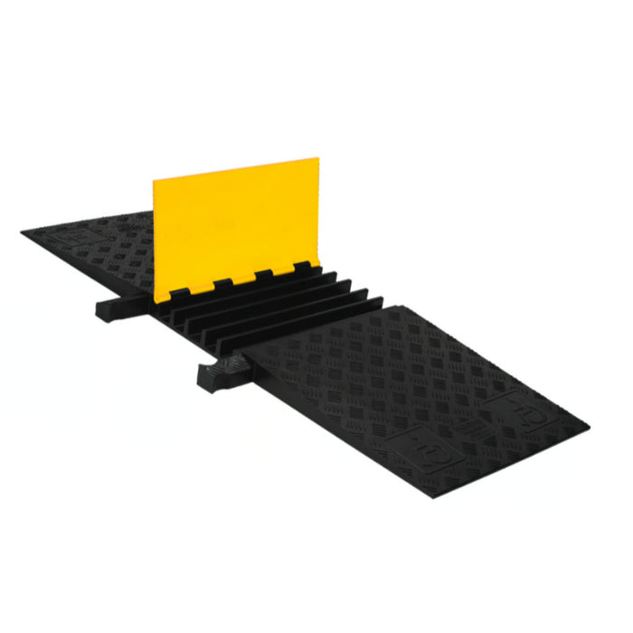 Yellow Ada Ramp Yellow Jacket® ADA Compliant Cable Ramp - 5 Channels - Yellow / Black ...