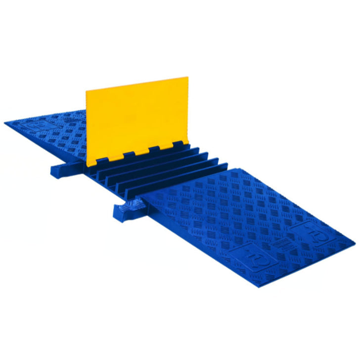 Yellow Jacket® ADA Compliant Cable Ramp - 5 Channels - Yellow / Blue