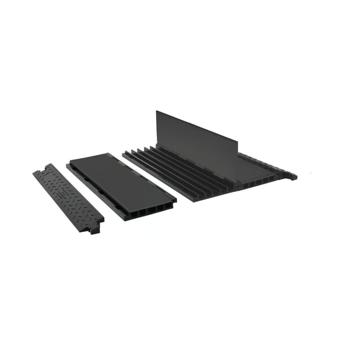 Yellow Jacket® AMS Modular Accessibility Ramp System for 5-channel ADA Cable Protector - Kit 3 -  Black